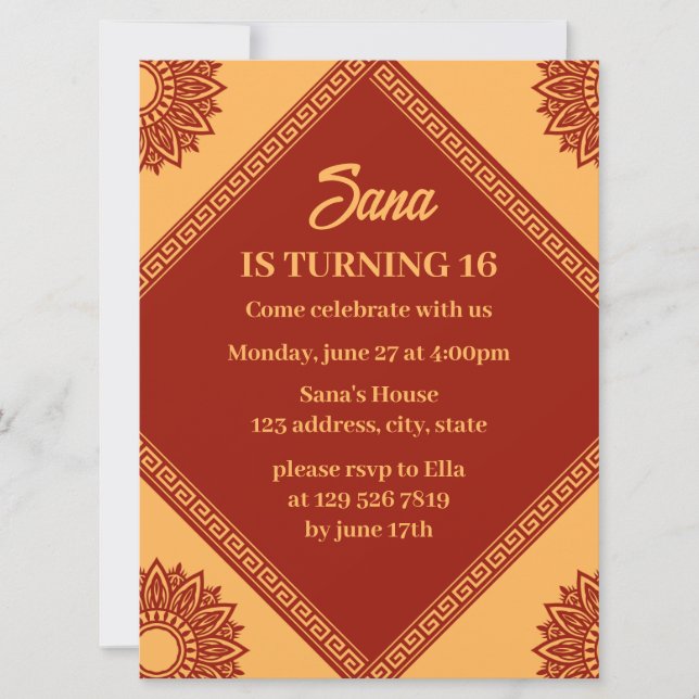 koreansk födelsedagsinbjudan inbjudningar (Framsida)