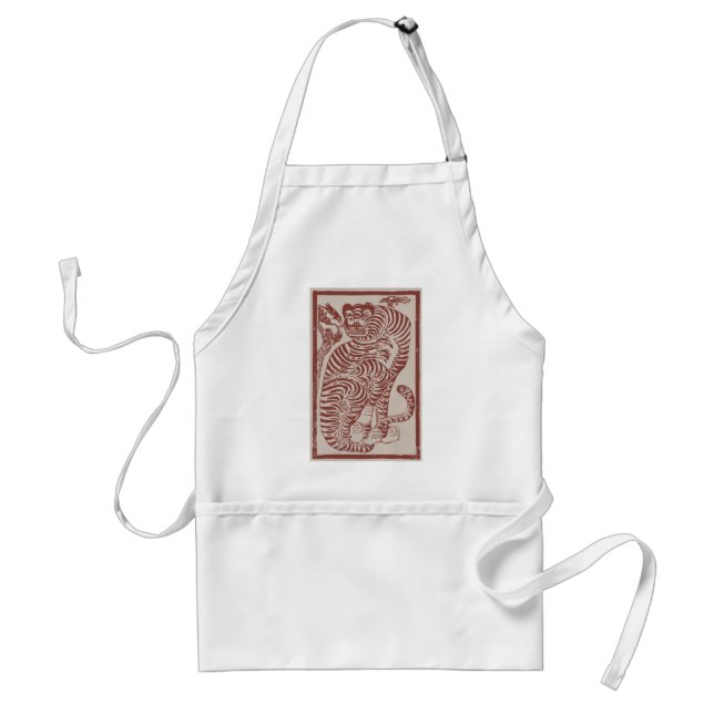 Koreansk folkart Tiger Förkläde (Framsidan)