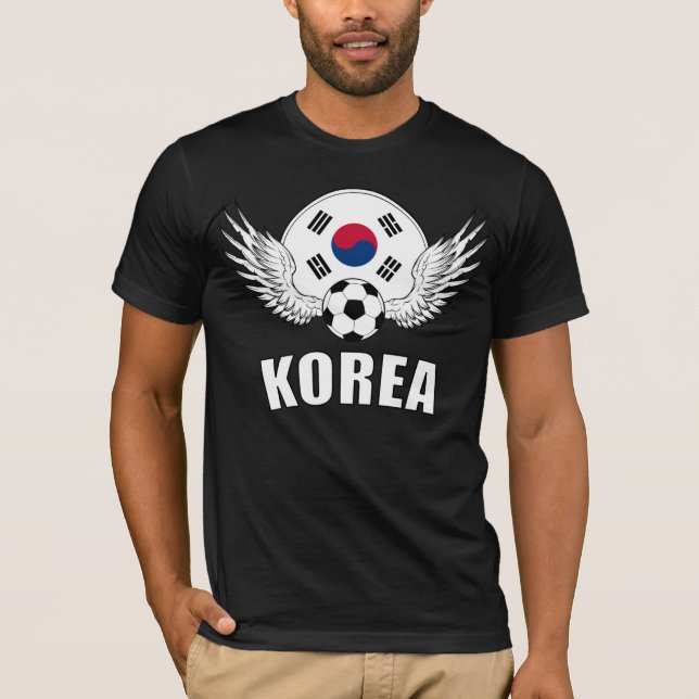 Koreansk fotbollvapensköld (mörk) t shirt (Framsida)