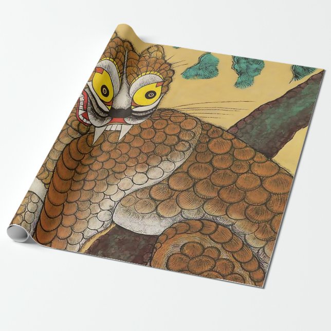 Koreansk ful tigerminhwa presentpapper (Utrullad)