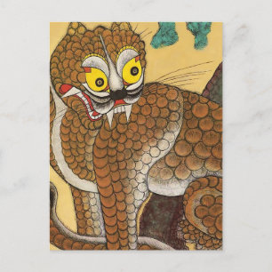 Koreansk ful tigerminhwa vykort