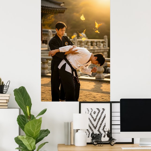 Koreansk Hapkido Självförsvar Poster (Hemmakontoret)