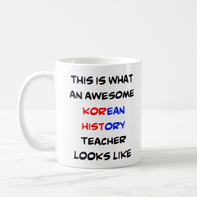 koreansk historielärare, fantastisk Mugg (Vänster)