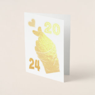 Koreansk hjärta 2024 folierat kort