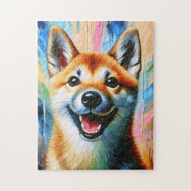 Koreansk Jindo Hund Akryltryck Hundälskare Present Pussel (Vertikal)