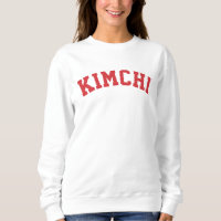 Koreansk känd maträtt Kimchi | Röd färg text sweat