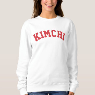 Koreansk känd maträtt Kimchi | Röd färg text sweat T Shirt