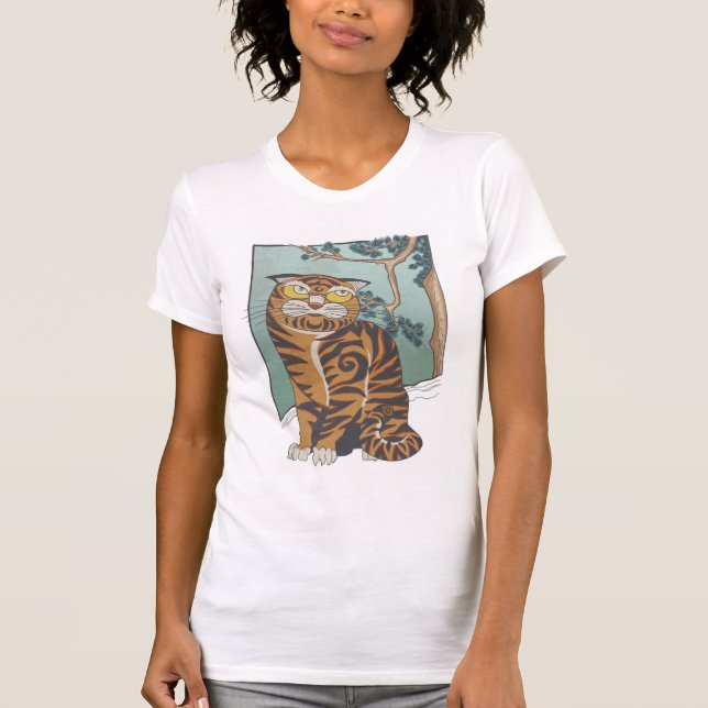 Koreansk kattskjorta t-shirt (Framsida)