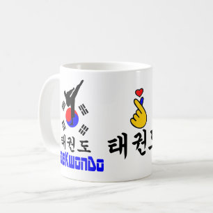 koreansk krigs- Konst-TaeKwonDo för ❤☯✔Love Kaffemugg