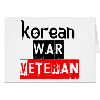 koreansk krigveteran hälsningskort