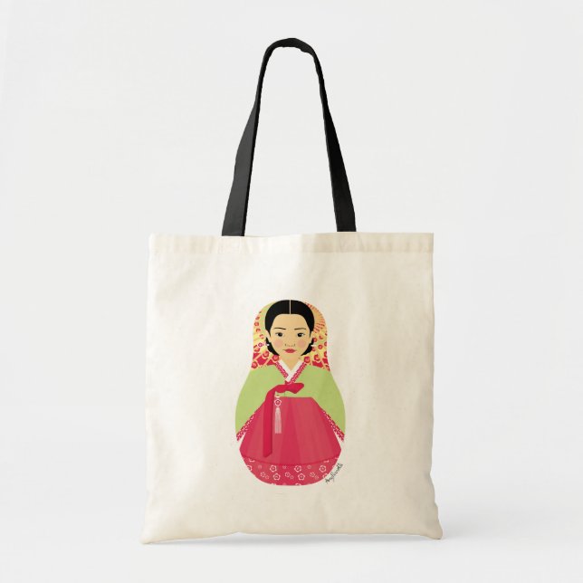Koreansk Matryoshka Bag Tygkasse (Framsidan)