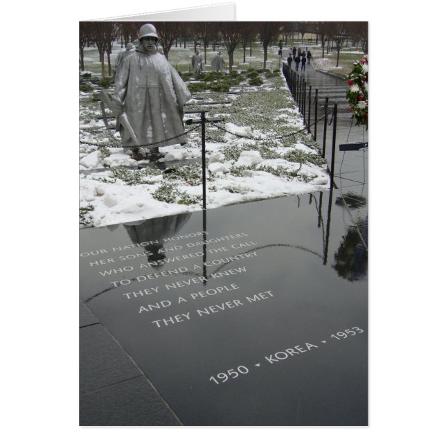 koreansk minnesstund hälsningskort (Framsidan)