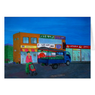 Koreansk mormor hälsningskort