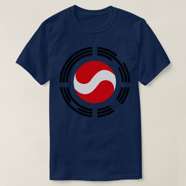 Koreansk Multinationell patriot Flagga T Shirt (Design framsida)