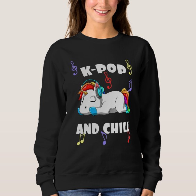 Koreansk musik K-Pop Unicorn T Shirt (Framsida)