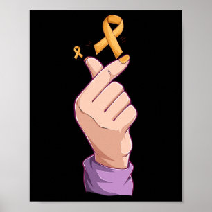 Koreansk pop Costume Childature Cancer Awareness B Poster