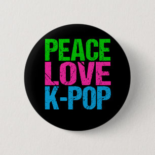 Koreansk pop Music Peace Kärlek K-Pop Knapp