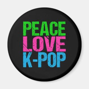 Koreansk pop Music Peace Kärlek K-Pop Magnet