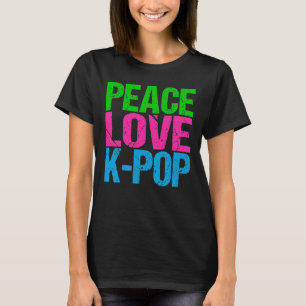 Koreansk pop Music Peace Kärlek K-Pop T Shirt