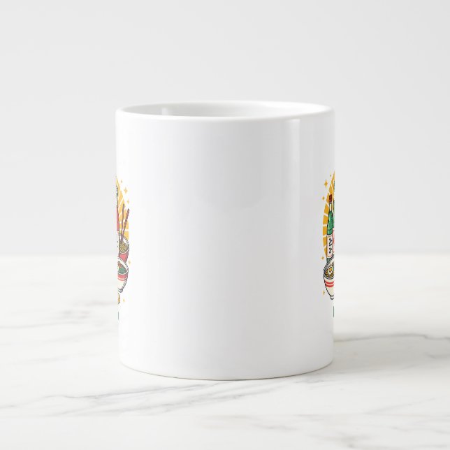 Koreansk Populärkulturell Brösttryck Espressokopp Jumbo Mugg (Framsidan)