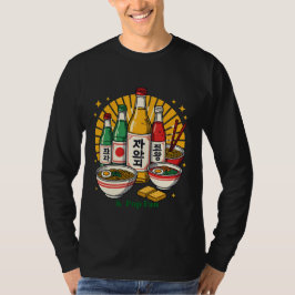 Koreansk Populärkulturell Brösttryck T Shirt