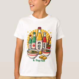 Koreansk Populärkulturell Brösttryck T Shirt
