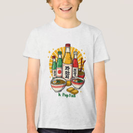 Koreansk Populärkulturell Brösttryck T Shirt