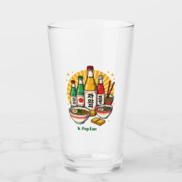 Koreansk Populärkulturell Brösttryck T-Shirt Glas