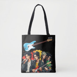 Koreansk Reggae Band Gitarrgrafik Tygkasse
