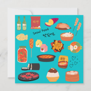 Koreansk SEOULFOOD Notekort