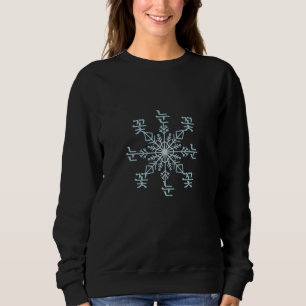 Koreansk snöflinga i Silver Blue T Shirt