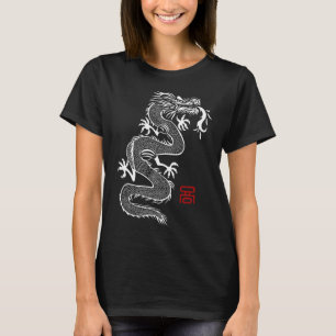 Koreansk traditionell drake med skriven på koreans t shirt