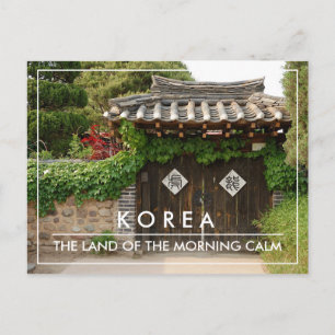 Koreansk traditionell grind Hanok Vykort