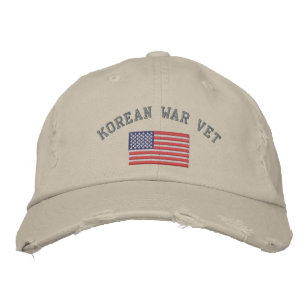 Koreansk Vet med amerikansk Flagga Broderad Keps