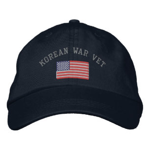 Koreansk Vet med amerikansk Flagga Broderad Keps