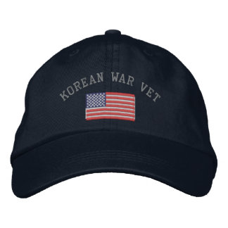 Koreansk Vet med amerikansk Flagga Broderad Keps