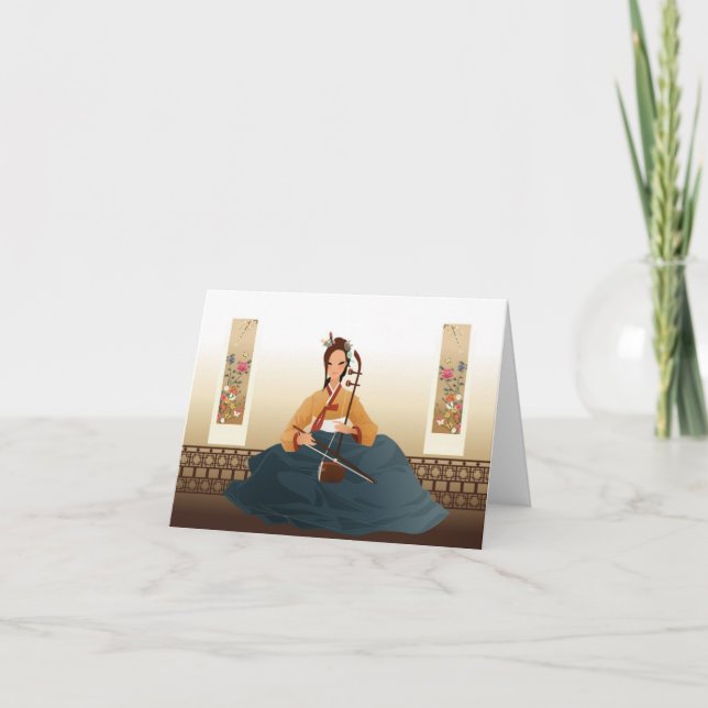 Koreansk violinist kort (Framsida)