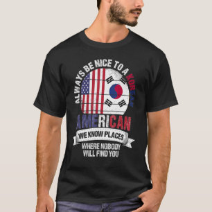 Koreanska Amerika Vi känner Ställen var Sydkorea l T Shirt