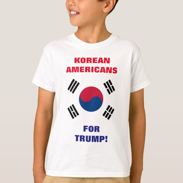 KOREANSKA AMERIKANER FÖR TRUMP! T SHIRT (Framsida)