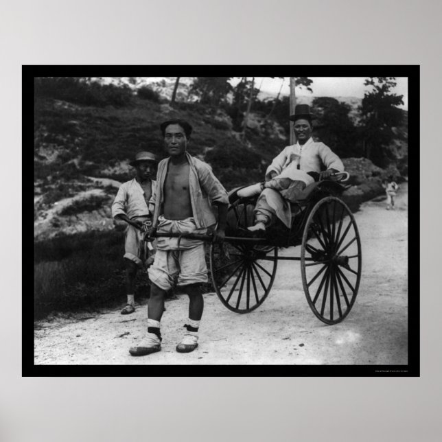 Koreanska Aristat Rickshaw 1910 Poster (Framsidan)