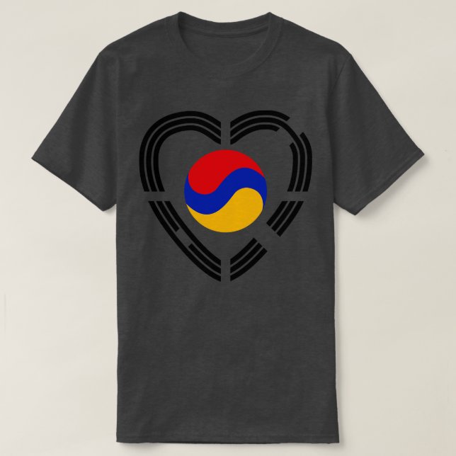 Koreanska armeniska multinationella patriot Flagga T Shirt (Design framsida)