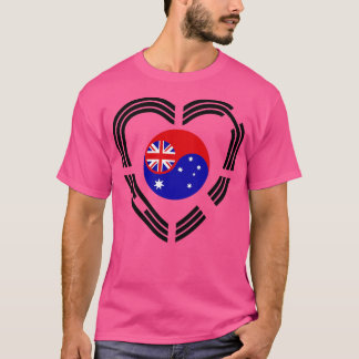 Koreanska australiska multinationella patriot Flag T Shirt