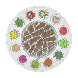 Koreanska BBQ Barbecue Roast Bulgogi Banchan Food