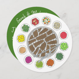 Koreanska BBQ Barbecue Roast Bulgogi Banchan Food Inbjudningar