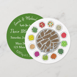 Koreanska BBQ Barbecue Roast Bulgogi Banchan Food Inbjudningar