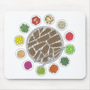 Koreanska BBQ Barbecue Roast Bulgogi Banchan Food Musmatta