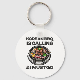 Koreanska Bbq Funny Koreanska Barbecue Food Älskar Nyckelring