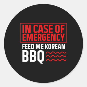 Koreanska Bbq - Koreanska Fläkt - koreanska Bqs -  Runt Klistermärke