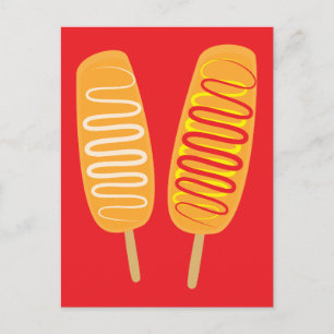 Koreanska Corn Dogs Vykort