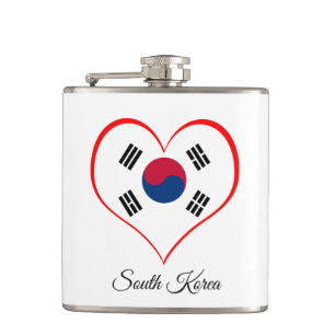 Koreanska Flagga & Heart, Sydkorea/sportfantaster Fickplunta
